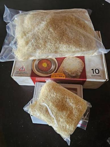 Premium Egyptian raw frozen Kunafa dough packed in clear retail bags and commercial boxes ready for export.